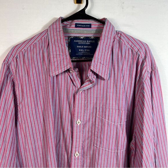 Mens American Eagle Outfitters Salmon Long Sleeve Button Down Shirt 0635 - Picture 2 of 10